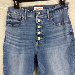 Lucky Brand Jeans Bridgette Sz. 12/31 A Skinny High Rise Distressed 5 Pocket
